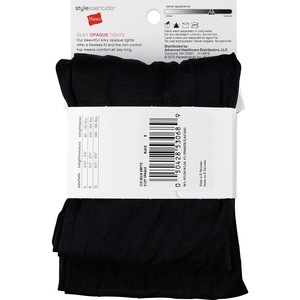 Style Essentials by Hanes Silky Opaque Tights Black