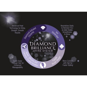 Diamond infused hot paddle brush sale