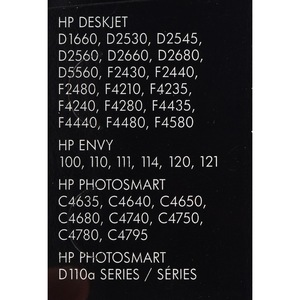 Cartouche d'encre HP 300 pour DeskJet D1660 / D2560 / D2660 /D5560 / F2480  / F4280 / F4580, HP Envy 100 / 110 / 114 / 120, HP Envy Photosmart C4680 /