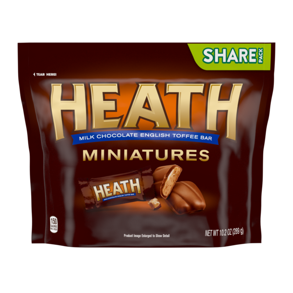 Heath Miniatures Chocolatey English Toffee, Candy Share Pack, 10.2 oz