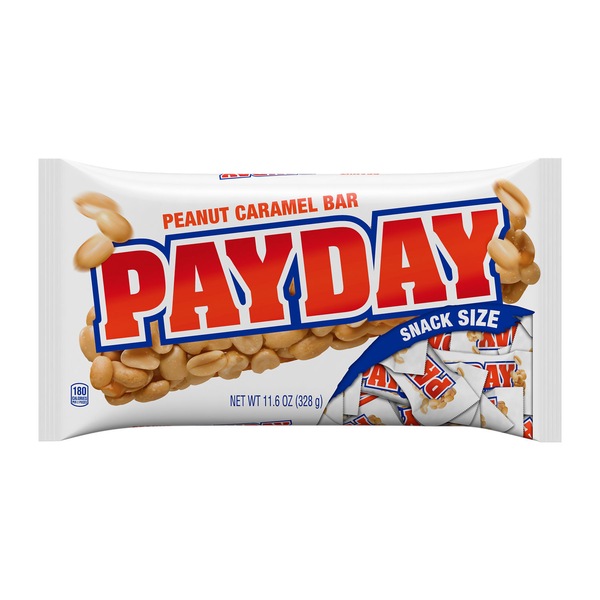 PayDay Peanut Caramel Snack Size Candy Bars, 11.6 oz