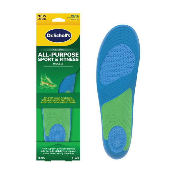Dr. Scholl's Men's All Purpose Sport & Fitness Insoles, Size 8-14