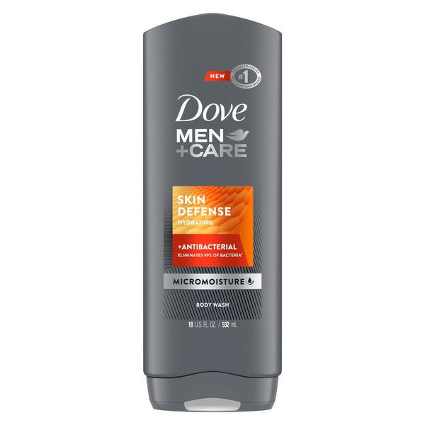 Dove Men+Care Skin Defense Body Wash For Smooth and Hydrated Skin Care, 18 OZ