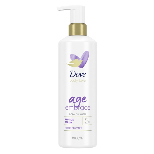 Dove Age Embrace Body Cleanser with Peptides and Pure Glycerin For Maturing Skin, 17.5 OZ