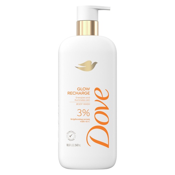 Dove Body Wash, Glow Recharge, 18.5 OZ