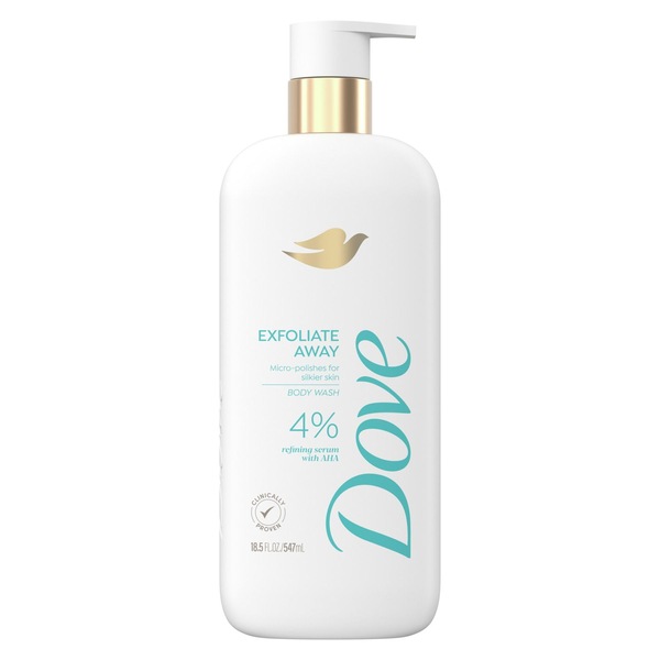 Dove Body Wash, Exfoliate Away, 18.5 OZ