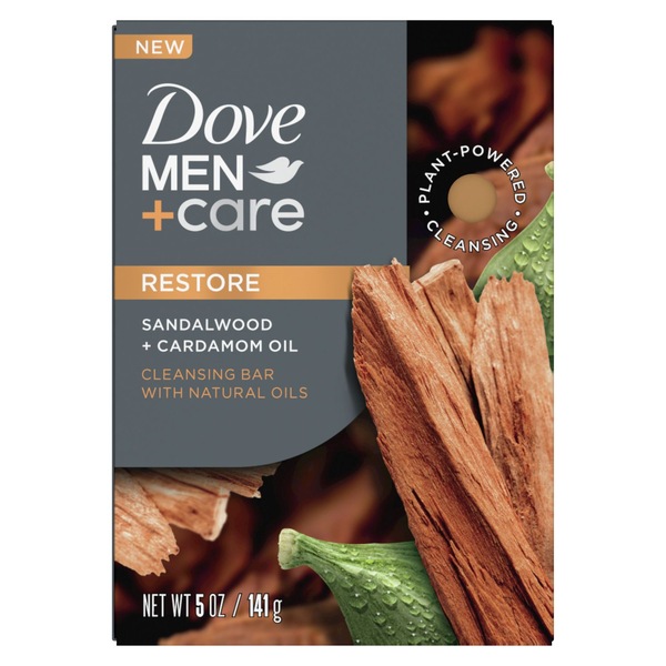 Dove Men+Care Premium Bar Soap, Sandalwood, 5 OZ