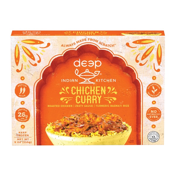 Deep Indian Kitchen, Chicken Curry, Frozen Entree, 9 oz