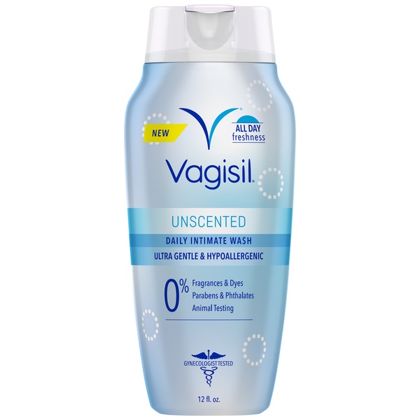 Vagisil Daily Intimate Wash, Unscented, 12 OZ