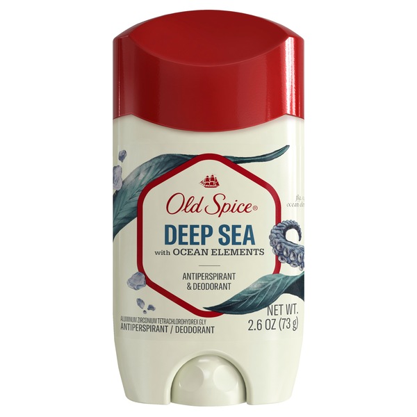 Old Spice Antiperspirant & Deodorant Stick, Deep Sea, 2.6 OZ