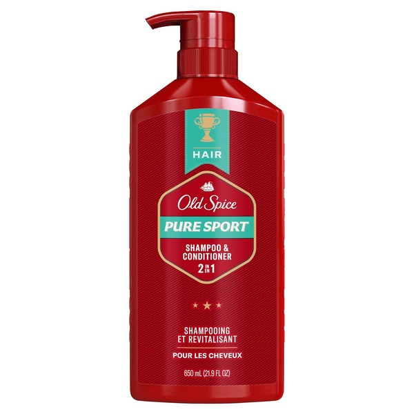 Old Spice Pure Sport 2-in-1 Shampoo & Conditioner, 21.9 OZ
