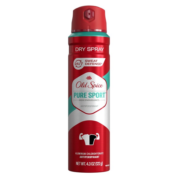 Old Spice High Endurance Antiperspirant & Deodorant Spray, Pure Sport, 4.3 OZ