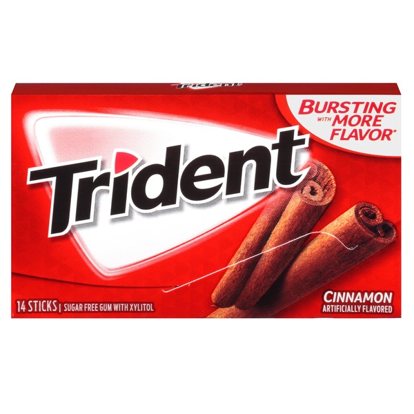 Trident Cinnamon Sugar Free Gum, 14 ct
