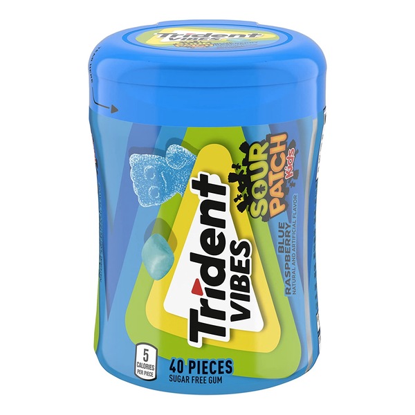 Trident Vibes Sour Patch Kids, Blue Raspberry, 4.8 oz