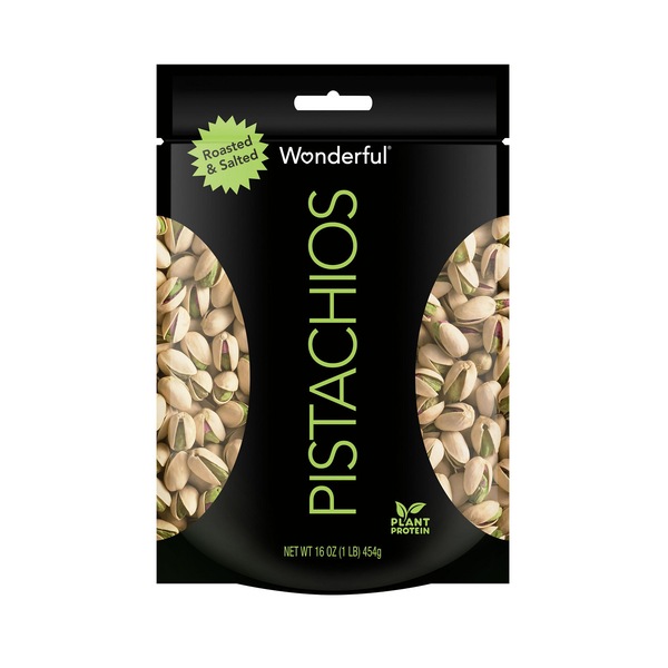Wonderful Pistachios Roasted and Salted, Resealable Pouch