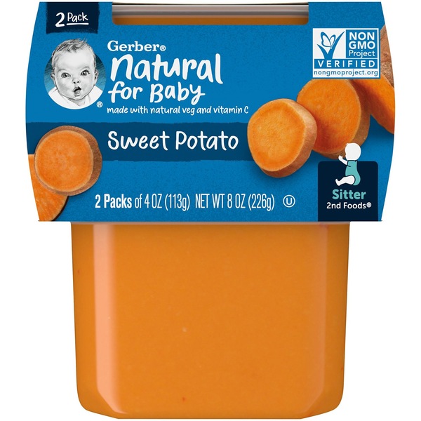 Gerber Sweet Potato Baby Food 4 OZ, 2 CT