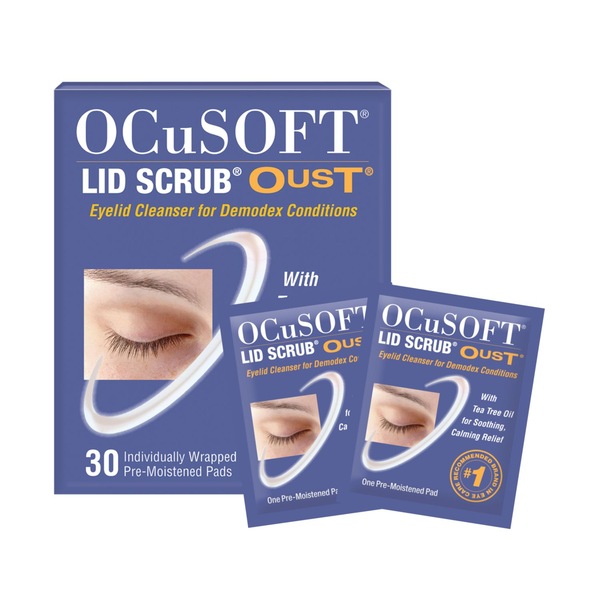 OCuSOFT Lid Scrub Oust Eyelid Cleanser, 30 CT