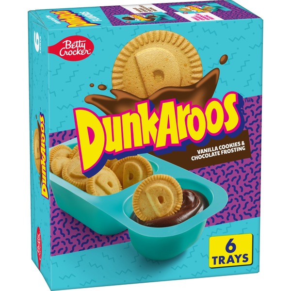 Dunkaroos Vanilla Cookies & Chocolate Frosting, 6 ct