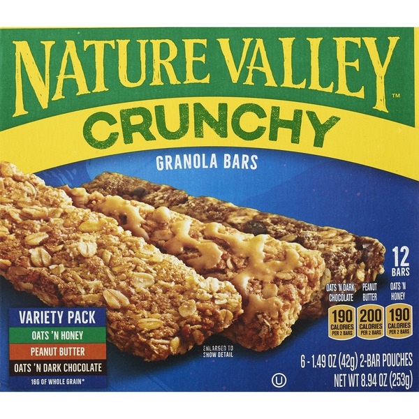 Nature Valley Crunchy Granola Bars, Variety Pack, 6 ct, 8.94 oz