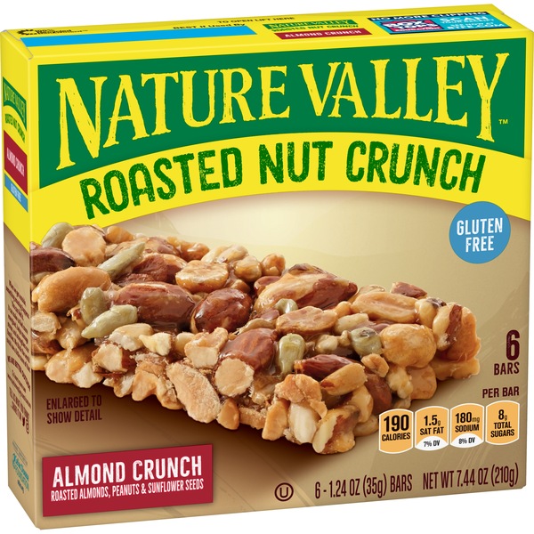 Nature Valley Roasted Nut Crunch Bars, 6 ct
