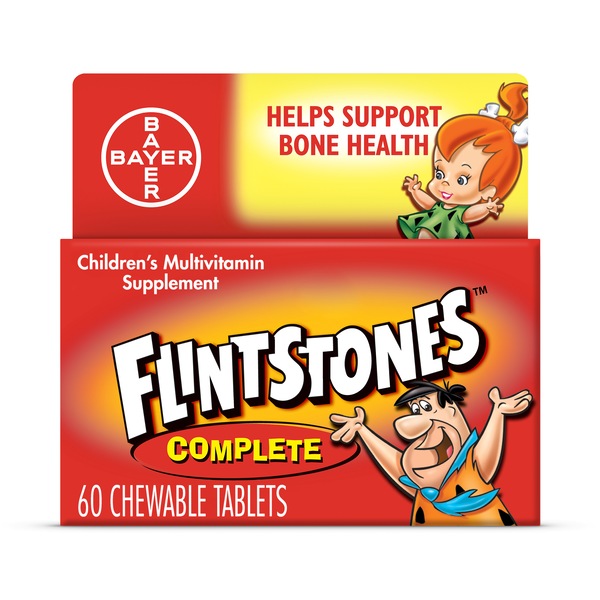 Flintstones Complete - Tabletas másticables con suplemento vitamínico, para niños