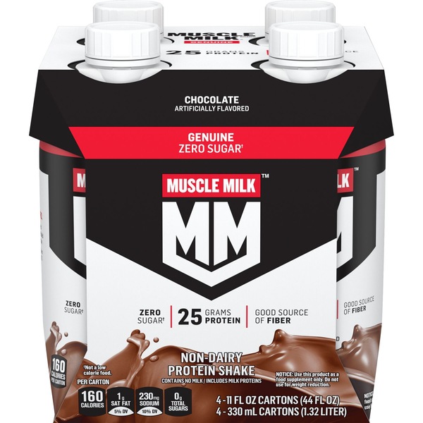 Muscle Milk Genuine Non Dairy Protein Shake 11 OZ, 4 CT