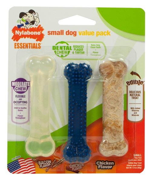 Nylabone Small Dog Value Pack Chews, 3 ct