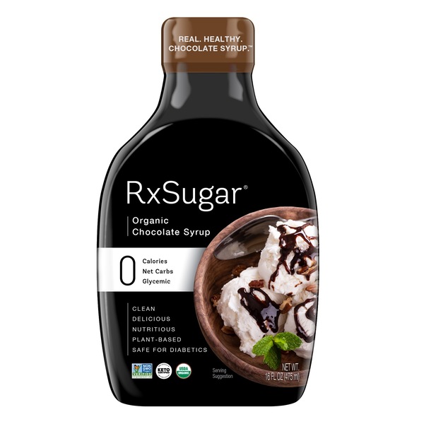 RxSugar Organic Chocolate Syrup, Keto Sugar Replacement