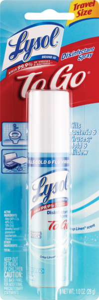 Lysol Brand IIITo Go - Desinfectante en spray, 1 oz