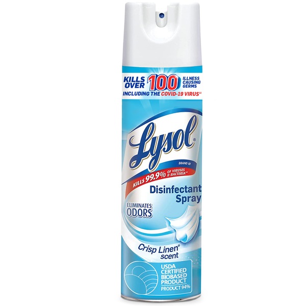 Lysol - Spray desinfectante, Crisp Linen, 19 oz