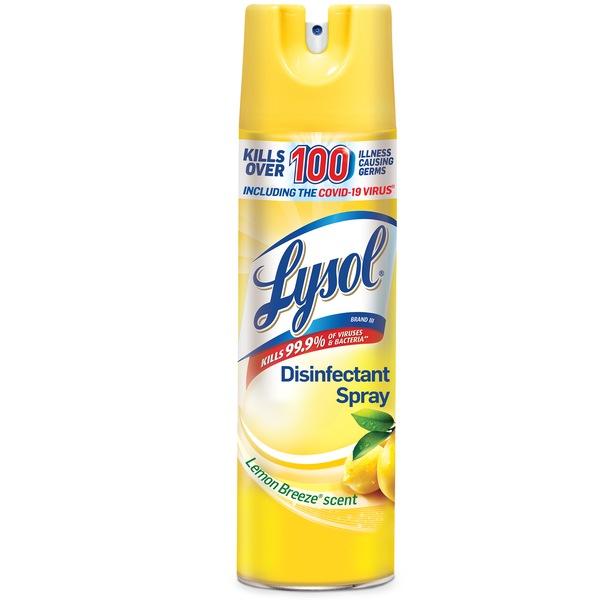 Lysol Disinfectant Spray, Lemon Breeze, 19 OZ