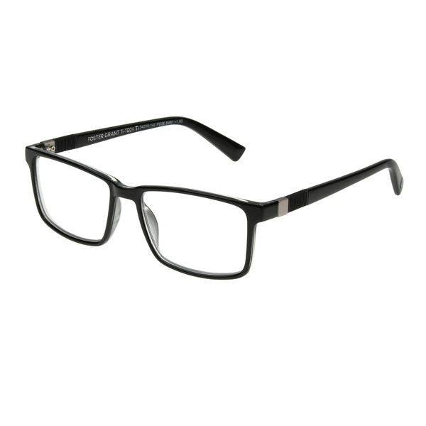 Foster Grant TiTech Premium Men's Black Reading Glasses