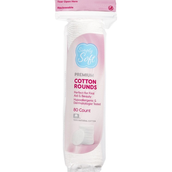 Simply Soft Premium Cotton Rounds, 80CT