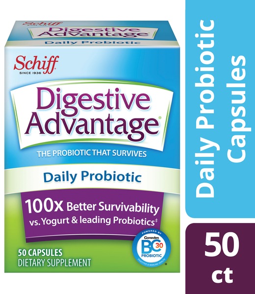 Digestive Advantage - Cápsulas probióticas, uso diario