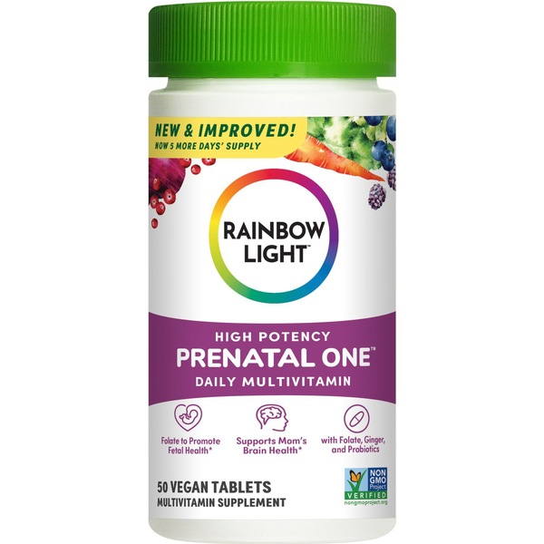 Rainbow Light Prenatal One Multivitamin, 50 Count, 1 Bottle