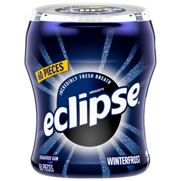 Eclipse, Winterfrost Sugar Free Chewing Gum Bottle,, 60 Ct