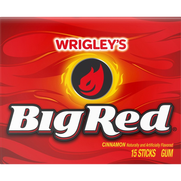 Wrigley's Big Red Cinnamon Gum, Single Pack, 15 ct