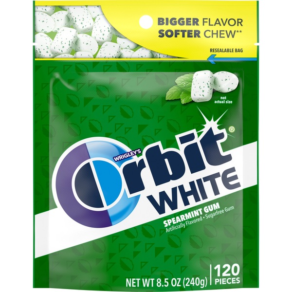 Orbit White Spearmint Sugarfree Chewing Gum, 8.5 oz, 120 ct