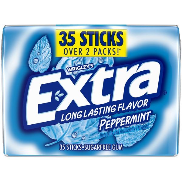 Extra Gum Peppermint Sugar Free Chewing Gum, 35 ct