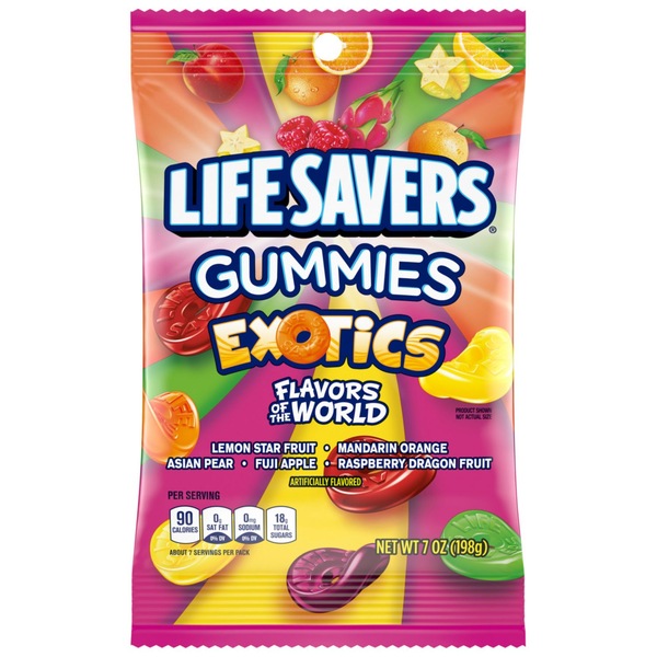 Life Savors, Exotics Gummy Candy Bag, 7 Oz
