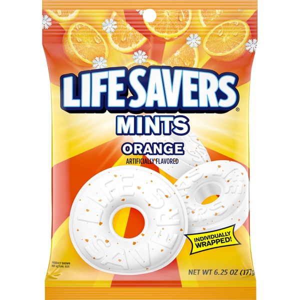 Life Savers Orange Breath Mints Hard Candy, Bag, 6.25 oz