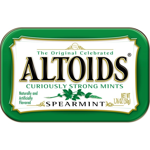 ALTOIDS Spearmint Sugar Free Breath Mints, Single Pack, 1.76 oz
