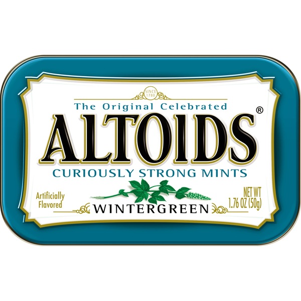 Altoids Wintergreen Sugar Free Breath Mints, Single Pack, 1.76 oz