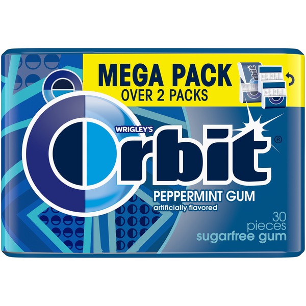 Orbit Peppermint Sugar Free Chewing Gum, 30 ct