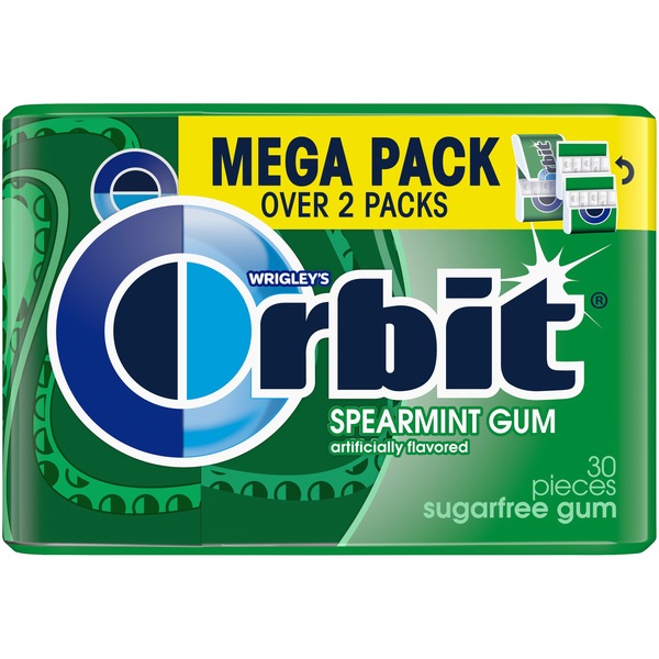 Orbit Spearmint Sugar Free Chewing Gum, 30 ct