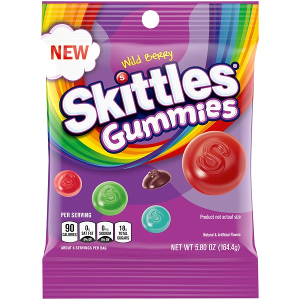 Skittles Wild Berry Gummy Candy, 5.8 oz