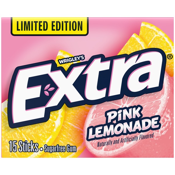 Extra Pink Lemonade Sugar Free Gum Limited Edition Chewing Gum, 15 ct, 1.53 oz