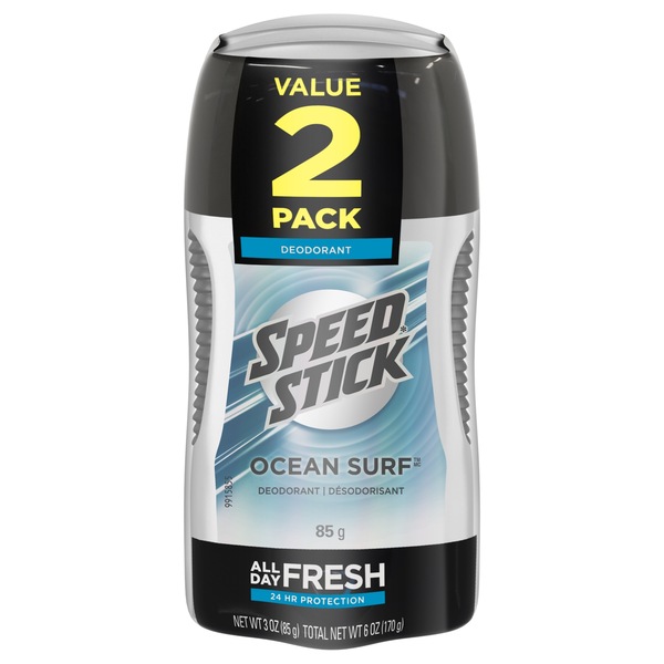 Speed Stick Aluminum Free Deodorant Stick, Ocean Surf, 3 OZ, 2 Pack