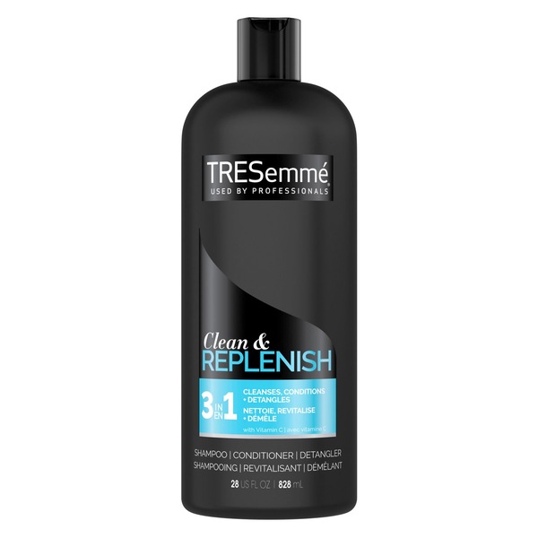 TRESemmé Cleanse and Replenish 3 in 1 Shampoo, Conditioner & Detangler, 28 OZ