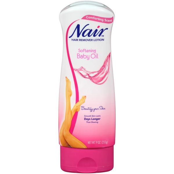 Nair Hair Remover Lotion, Softening Baby Oil